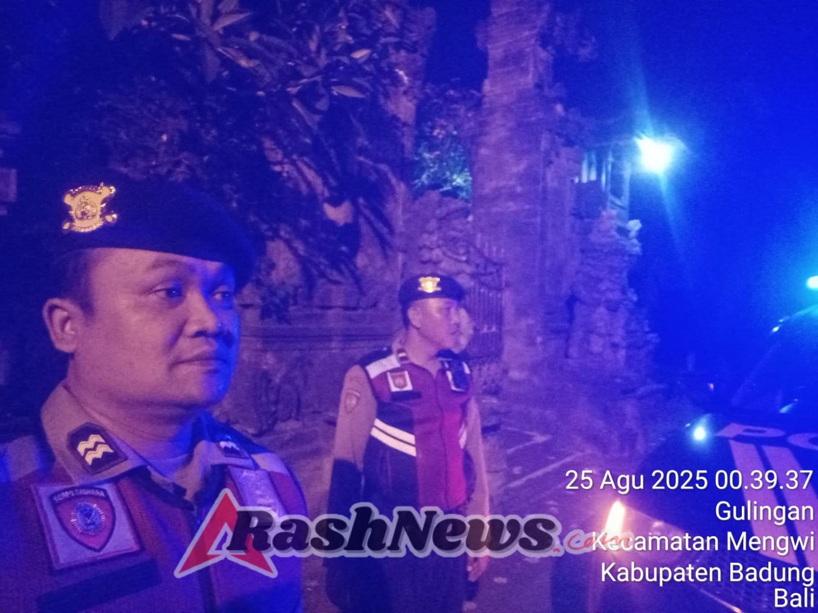 Susuri Pemukiman Penduduk Samapta Polsek Mengwi Sisir Tempat-tempat Rawan Kriminalitas