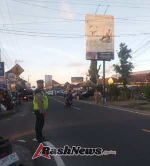 Polsek Baturiti Gelar Strong Point Pagi, Pastikan Keamanan di Titik Rawan