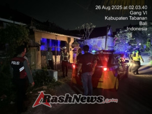 Patroli Biru Polres Tabanan, Cegah Kejahatan 3C Saat Warga Terlelap