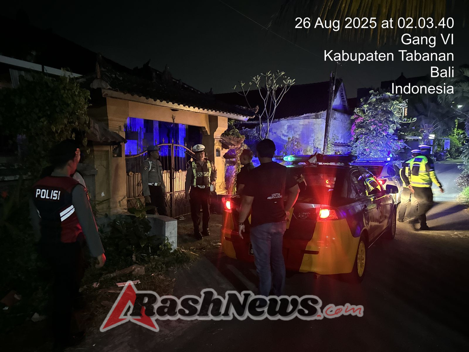 Patroli Biru Polres Tabanan, Cegah Kejahatan 3C Saat Warga Terlelap