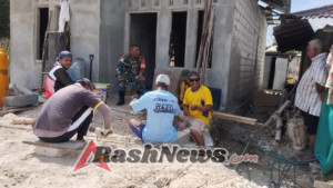 Dukung Program Pemerintah, Babinsa Koramil 1627-02/PB Tinjau Pembangunan Dapur Sehat di Papela