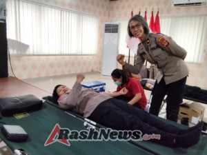 Polwan Polres Tabanan Gelar Donor Darah, Wujud Kepedulian di Hari Jadi ke-77