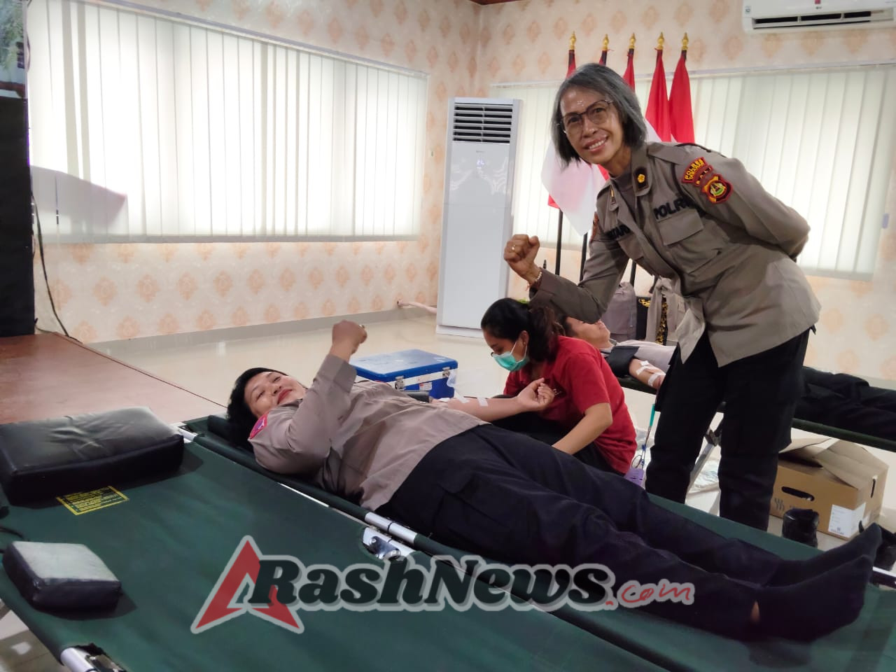 Polwan Polres Tabanan Gelar Donor Darah, Wujud Kepedulian di Hari Jadi ke-77