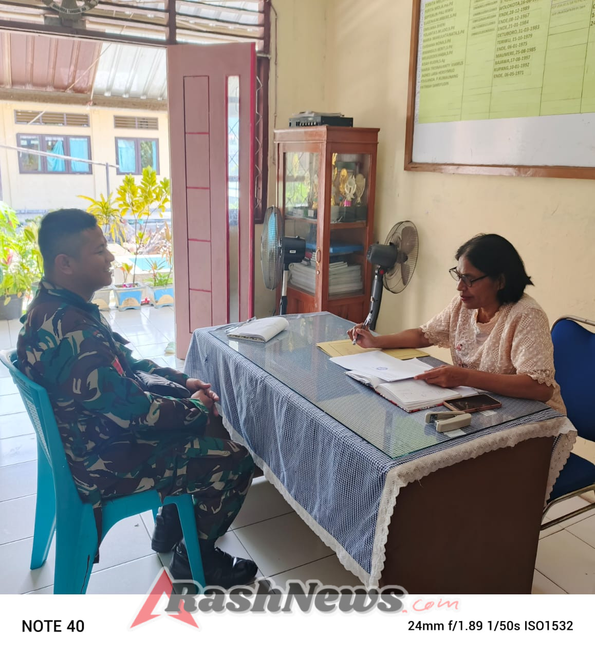 Monitoring Babinsa Koramil 1602-01/Ende di Sekolah Binaan Berjalan Lancar