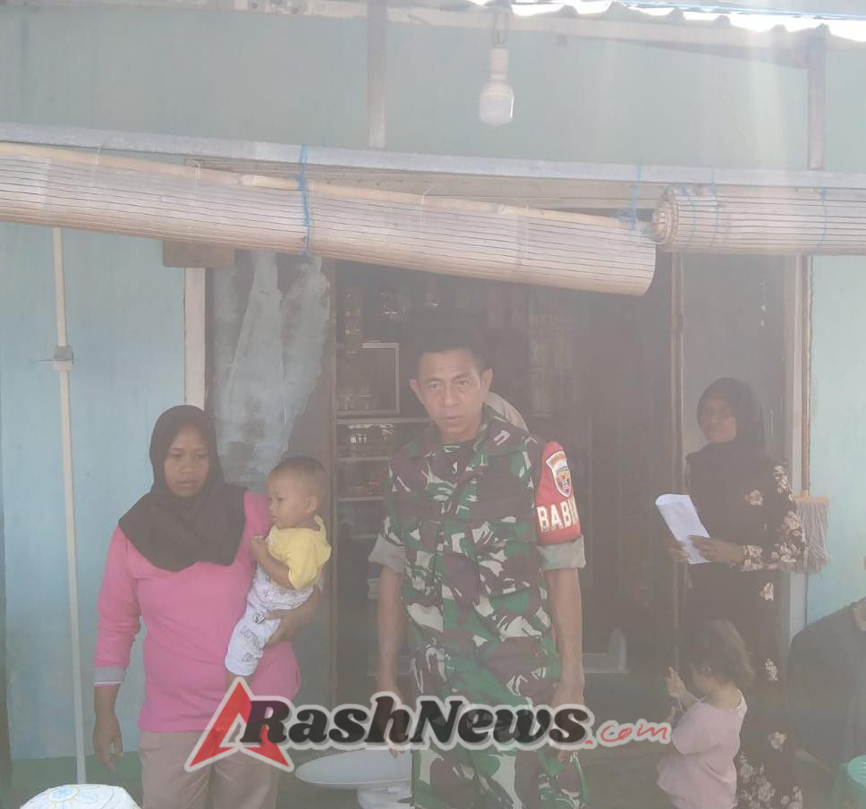 Babinsa Aktif Bina Kesehatan Anak dan Ibu di Hu’u