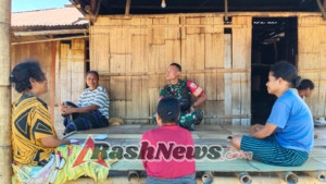 Kemanunggalan Babinsa dan warga Terjaga Lewat Komsos dan Pamwil di Desa Unggu
