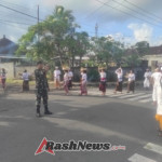 Sarat Tradisi Dan Guyub Rukun, Dikawal Babinsa Kamasan Prosesi Ngeroras Berjalan Aman