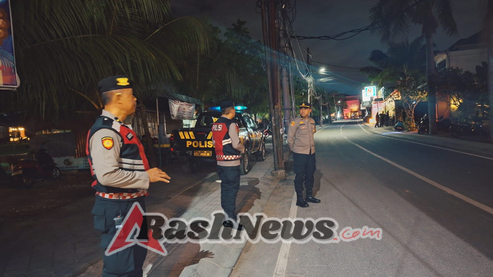 Jaga Kamtibmas Polsek Kuta Utara Patroli Susuri Jalan Pemelisan Berawa