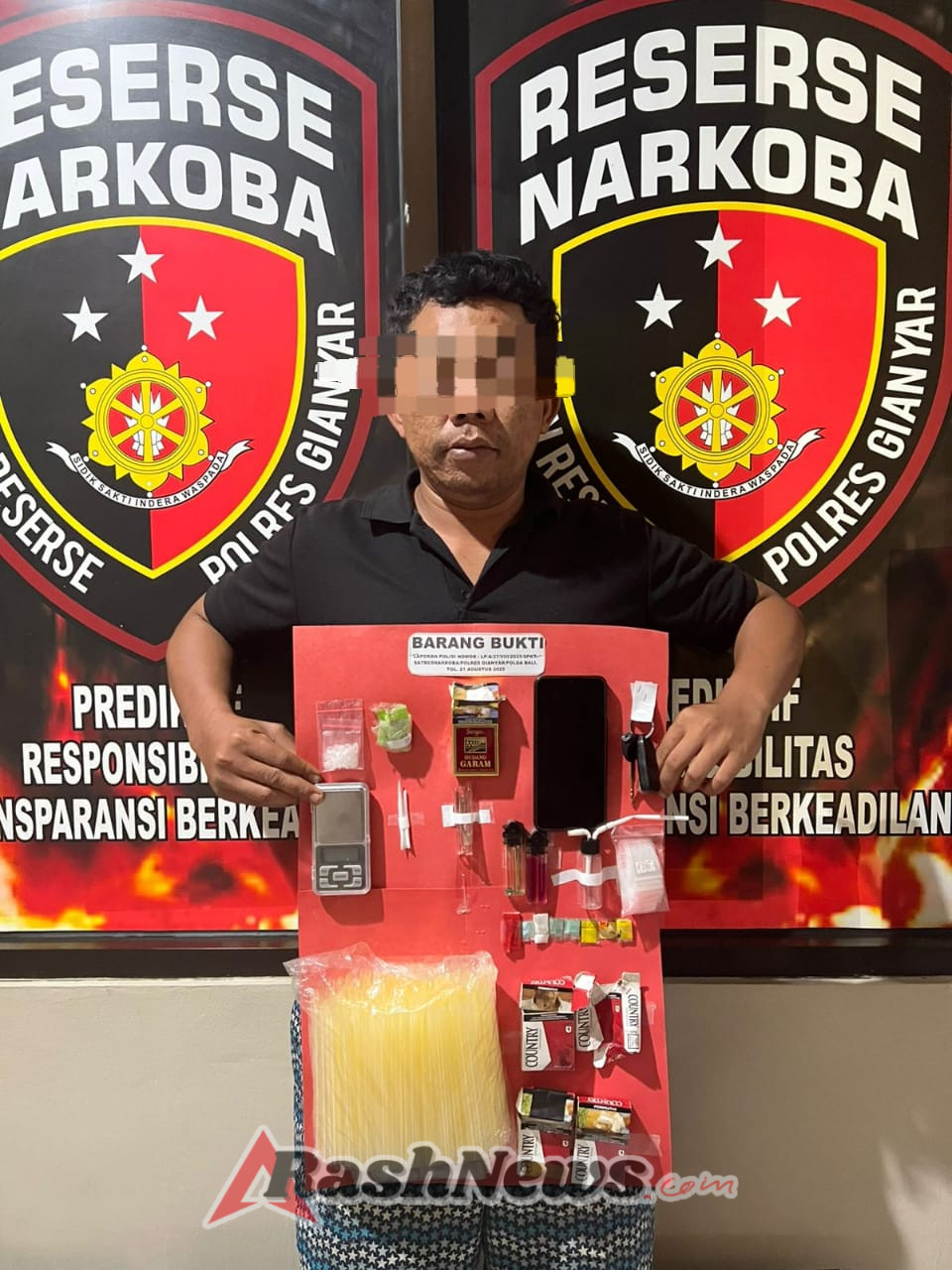 Polres Gianyar Ungkap Kasus Narkotika, Amankan 4,73 Gram Sabu dari Seorang Pria di Batubulan