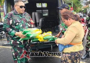 Gerakan Pangan Murah Kodim 1611/Badung Membantu Masyarakat Kuta dengan Beras Murah