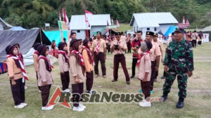 Forkopimcam dan Danramil 1607-07/Lunyuk Hadiri Pembukaan Jambore Ranting di Desa Lunyuk Rea