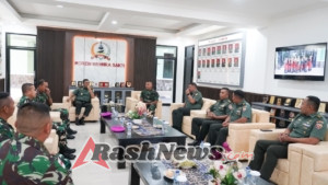 Silaturahmi Danpasmar 2 ke Makorem 161/WS, Teguhkan Komitmen Kebersamaan