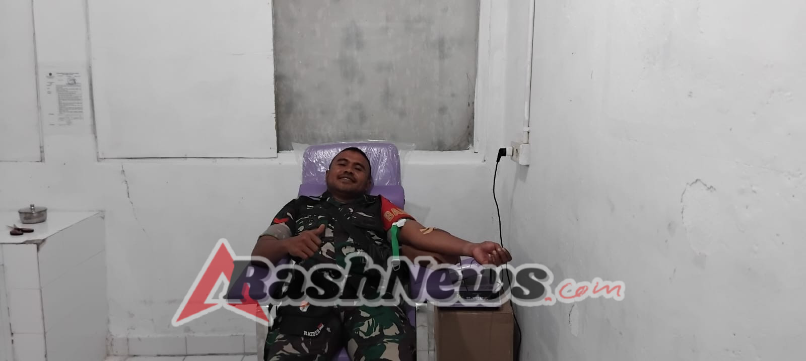 Babinsa Koramil 03/Batutua Donor Darah  Bantu Warga Binaan