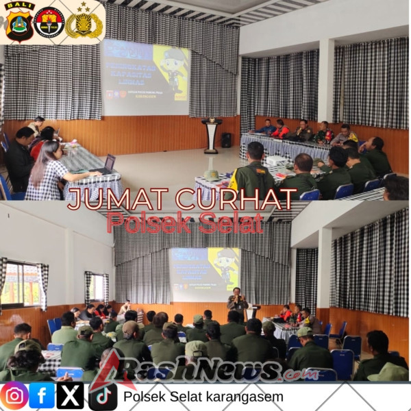 Kapolsek Selat melaksanakan giat Jumat Curhat sambangi Tokoh Masyarakat.