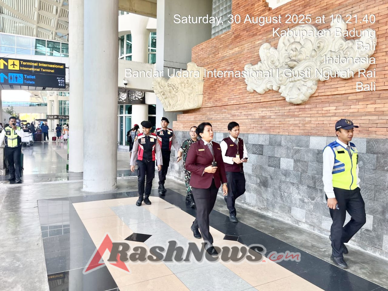 Patroli Gabungan Polres Bandara, Lanud dan Avsec Pastikan Keamanan di Bandara Ngurah Rai