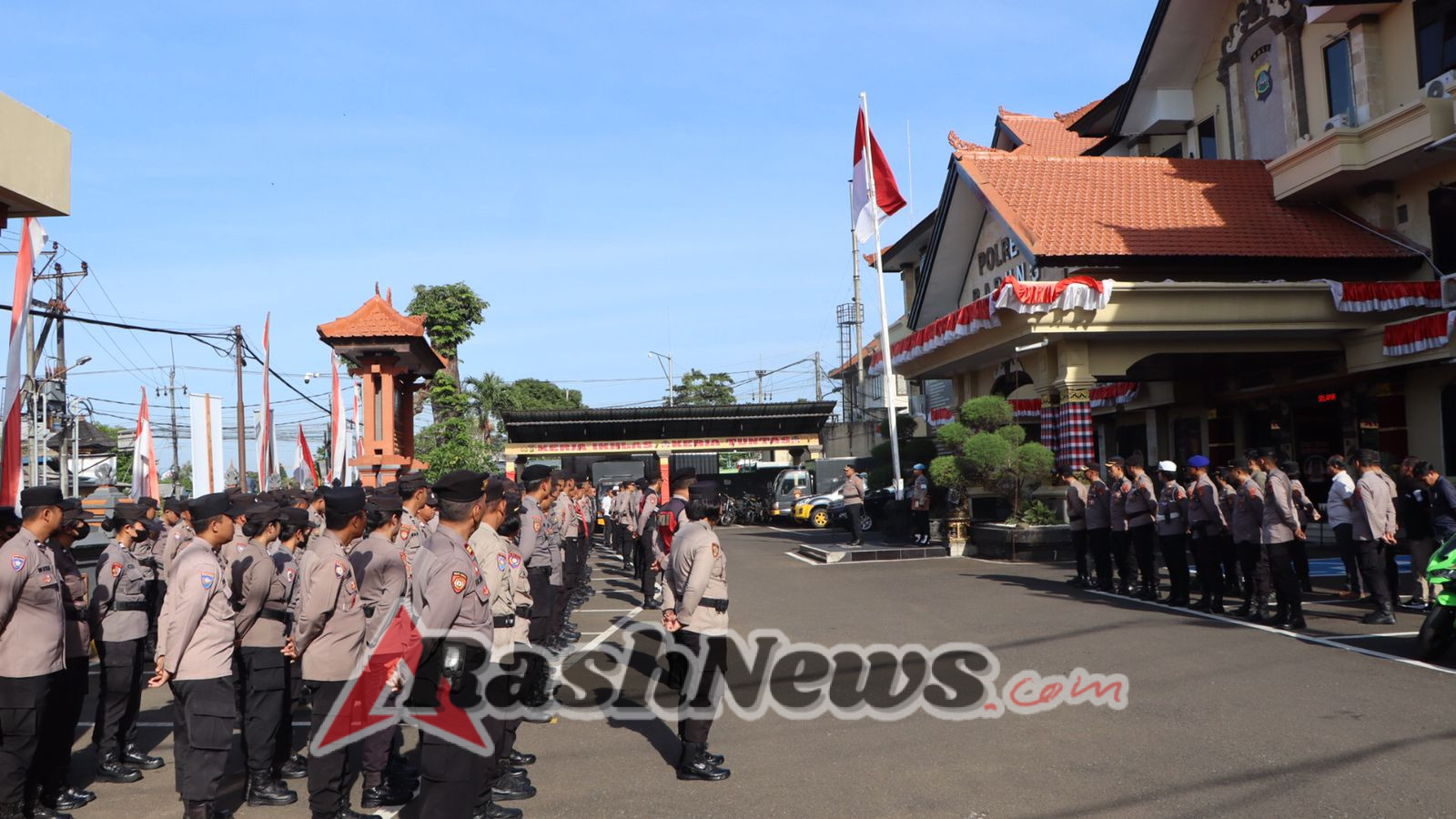 Jaga Wilayah Badung Tetap Kondusif, Polres Badung Gelar Apel Siaga