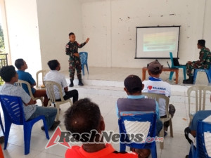 Pos Damar Berikan Edukasi Kepada Masyarakat Binaan Menjaga Pebatasan Sesuai Aturan Batas Negara