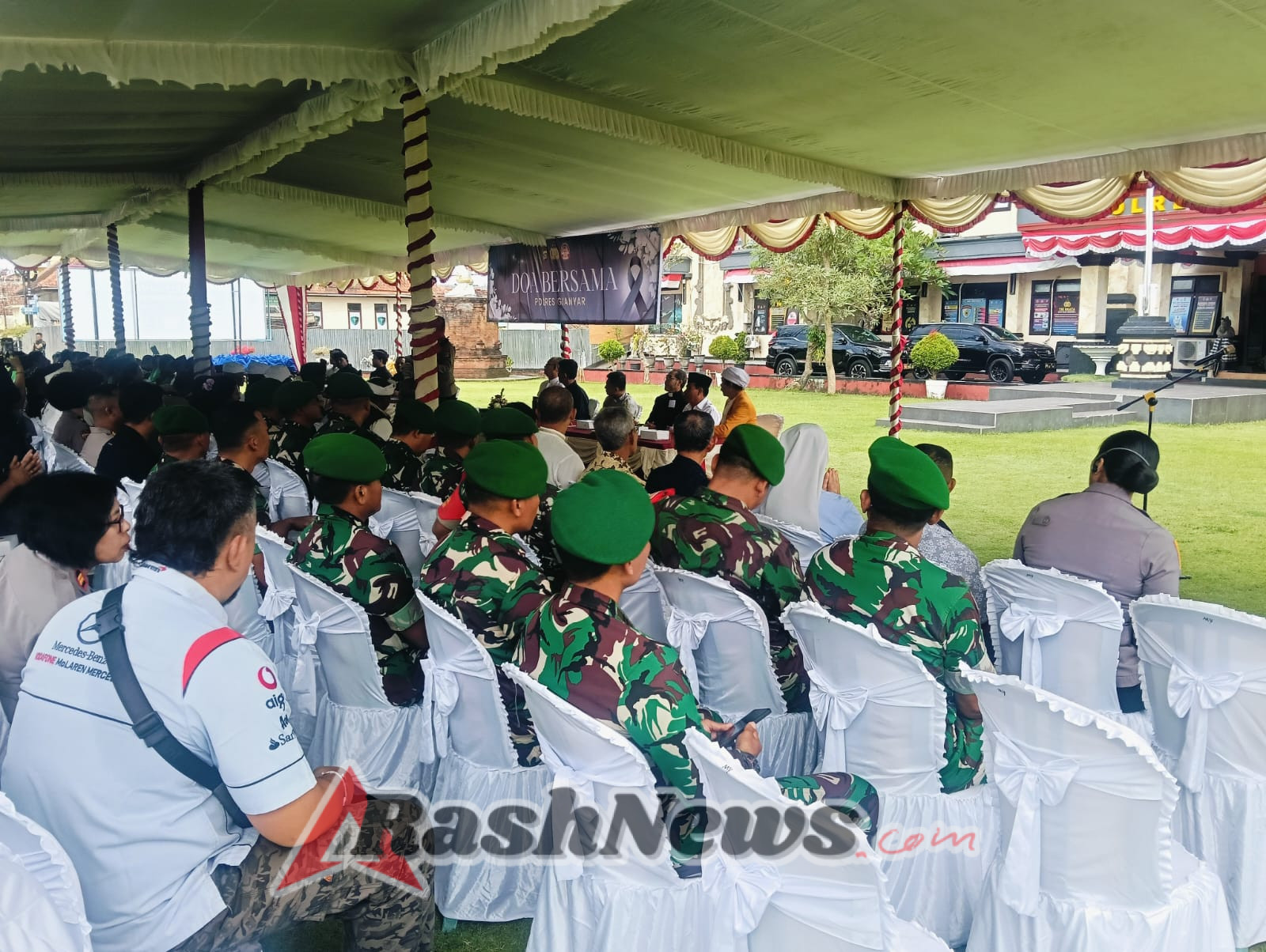 Dandim 1616/Gianyar Hadir dalam Doa Bersama untuk Almarhum Pengemudi Ojol
