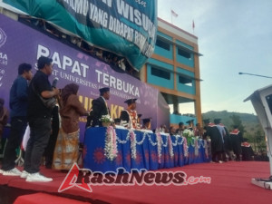 Babinsa Kawal Pelaksanaan Wisuda Universitas Muhammadiyah Bima 2025