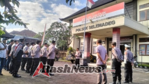 Apel Siaga Polsek Selemadeg Antisipasi Unjuk Rasa di Polda Bali