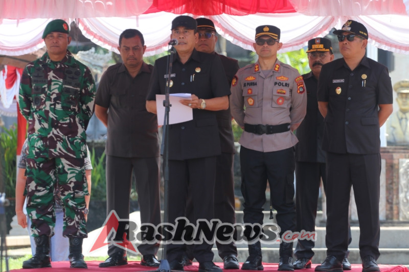 Apel Siaga Gabungan TNI-Polri dan Pecalang Karangasem Siap Jaga Keamanan Wilayah