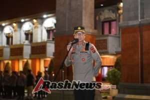 Amankan Markas Komando, Polda Bali Gelar Apel Malam Siaga Antisipasi Unjuk Rasa
