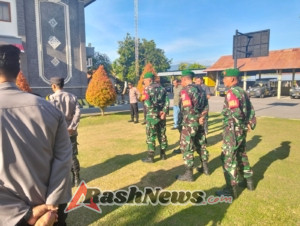 Wujud Kebersamaan, TNI–Polri dan Pecalang Bersatu Jaga Keamanan Seririt