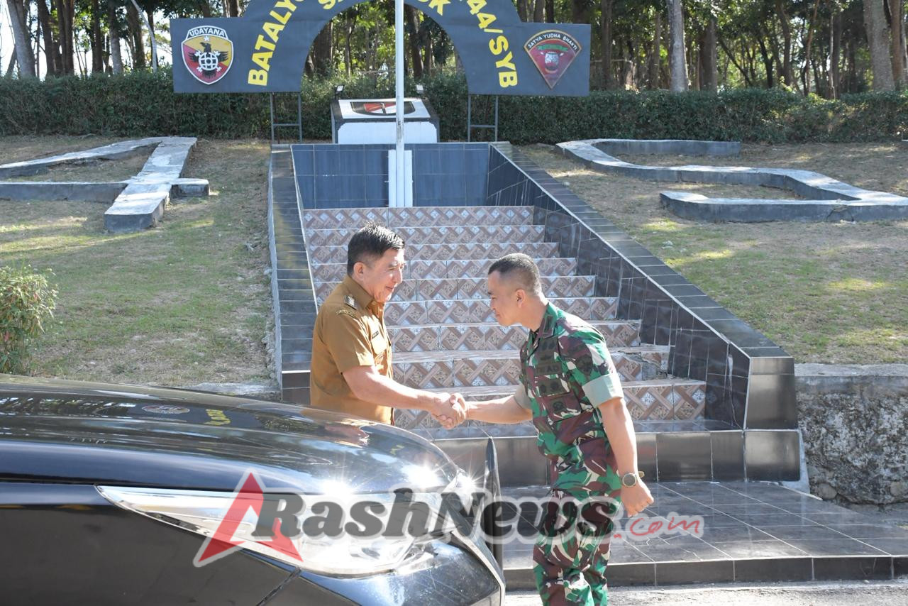 Memperkokoh hubungan, Danbrigif 21/Komodo Undang Forkopimda Kabupaten Belu di mako Yonif 744/SYB.