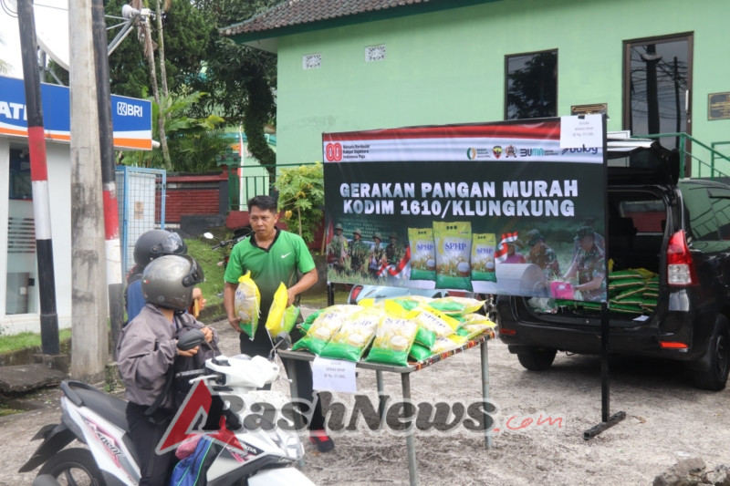 Kodim Klungkung Gelar GPM, Hari Pertama 100  Paket Beras Ludes Terjual