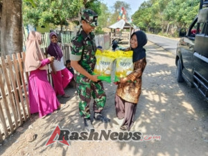 Babinsa Kilo Dampingi Penjualan Beras Murah untuk Warga