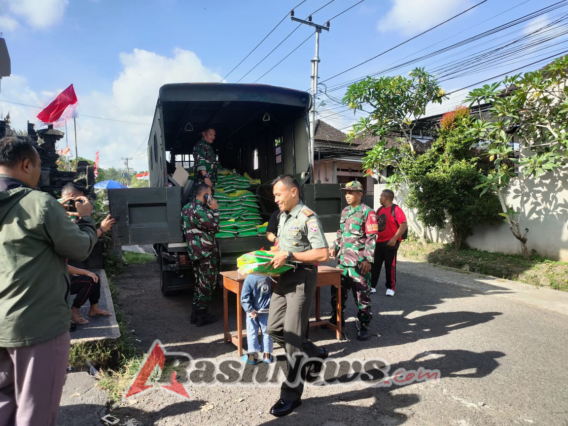 Kodim Tabanan Bersama Bulog Pastikan Warga Dapatkan Beras Murah Berkualitas