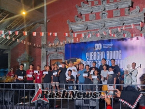 Babinsa Kelurahan Subagan turut amankan kegiatan kegiatan STT Sapta Banjar Adat Subagan.