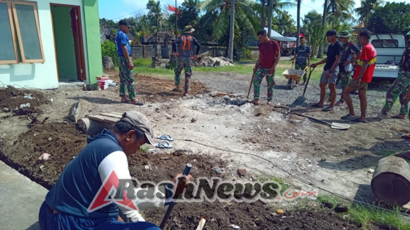 Gotong Royong TNI dan Warga Wujudkan Tower Reservoir, Masyarakat Batuan Ucapkan Terima Kasih