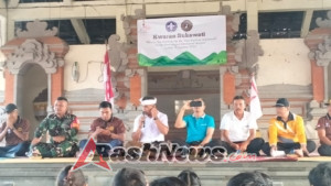 Babinsa dan Ratusan Pelajar Kecamatan Sukawati Guyub dalam Jalan Santai Pramuka 2025