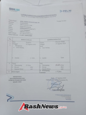 Kapal Sabuk Nusantara 90 Sandar di Ende, Babinsa TNI AD Siaga Amankan Kegiatan