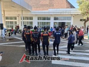 Sinergitas di Perbatasan, Pos Haslot Bersama OPD Laksanakan Jalan Sehat Bersama