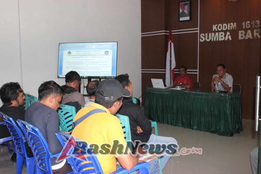 Kasdim 1613/Sumba Barat Pimpin Technical Meeting Turnamen Sepak Bola Dandim Cup