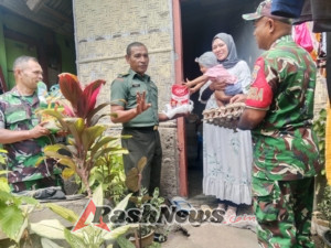 Babinsa Ende Laksanakan Komsos dan Bantu Anak Stunting di Kecamatan Ende Utara