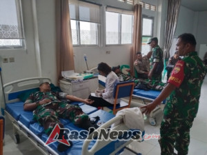 Sinergi TNI dan Masyarakat, Babinsa Kodim 1602/Ende Hadir di Tengah Aksi Sosial Donor Darah