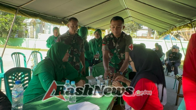 Semarak HUT TNI ke-80, Kodim /Dompu Gelar Pengobatan Gratis di Halaman Koramil