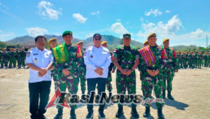 Purna Tugas, Satgas Yon Arhanud 15/DBY Dilepas dengan Penuh Kehormatan di TTU