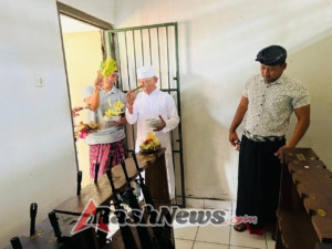 Doa Bersama Tumpek Landep, Prajurit Kodim 1626/Bangli Mohon Keselamatan dan Ketajaman Pikiran