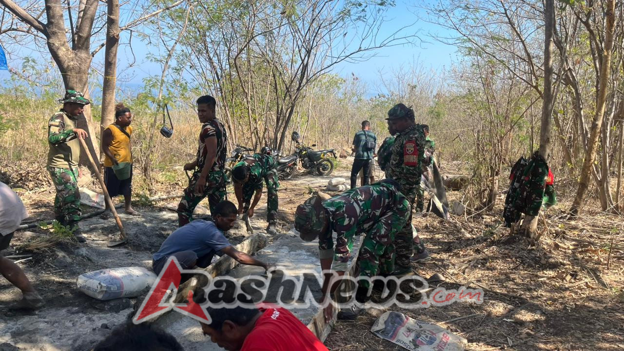 HUT ke-80 TNI, Kodim Sikka Gelar Bakti Teritorial PRIMA di Desa Hoder