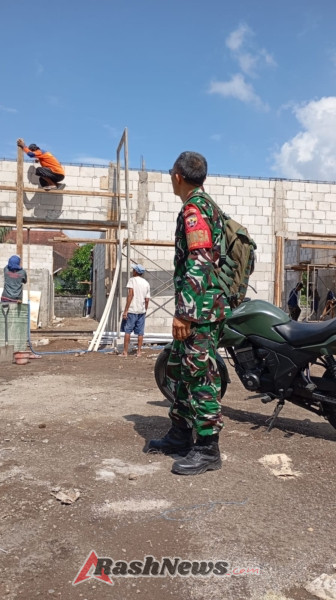 Monitoring Pembangunan SPPG/Dapur MBG, Babinsa Satra Sebut Progres Capai 40 persen