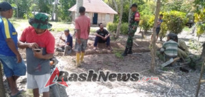 Antusias Warga Bekerja Bersama Babinsa Wujudkan Desa Oenoni Sejahtera