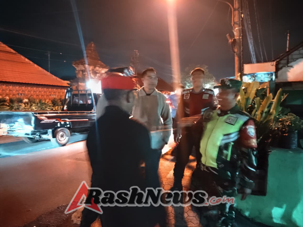 Situasi Gianyar Kondusif Usai Patroli Gabungan Dipimpin Danramil 1616-01