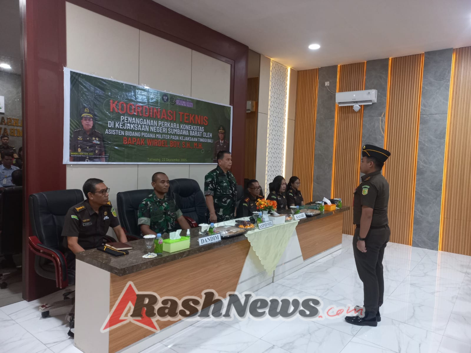 Wujudkan Penegakan Hukum Terpadu, Dandim 1628/KSB Ikuti Rakornis Perkara Koneksitas