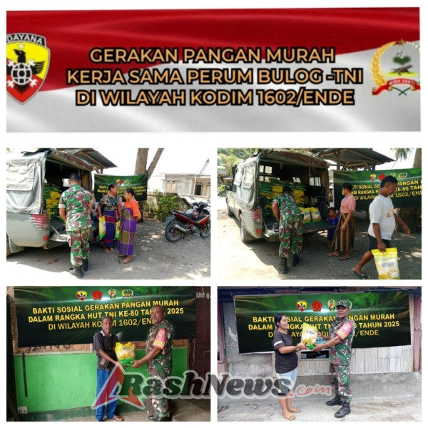 Masyarakat Ende Antusias Sambut Program Gerakan Pangan Murah dari Kodim 1602