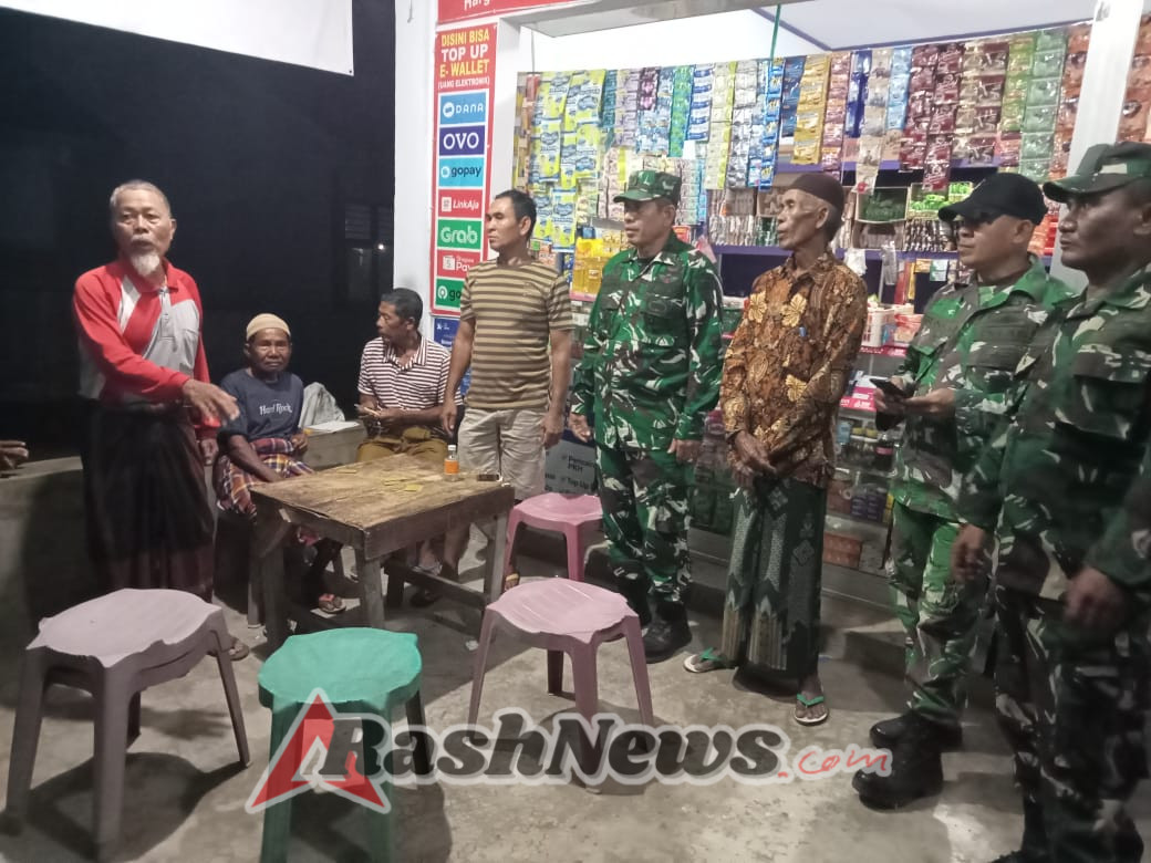 Danramil Hu’u Pimpin Patroli Cipkon di Kecamatan Pajo, Jaga Kondusifitas Wilayah