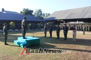 Kasdim Mayor Inf Asep Okinawa Muas Serukan Disiplin dan Loyalitas Prajurit dalam Upacara